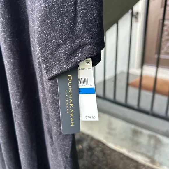 NWT Donna Karen Sweater Knit Caftan Sleep Shirt Night Gown Lounge Wear Sz XL - Picture 7 of 9